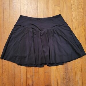 NWT Halara Softlyzero Airy Crossover Waist Skort Black 2X Skirt Attached Shorts